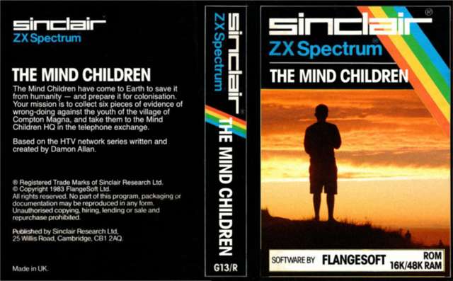 Mind Children ZX Spectrum game cassette inlay card